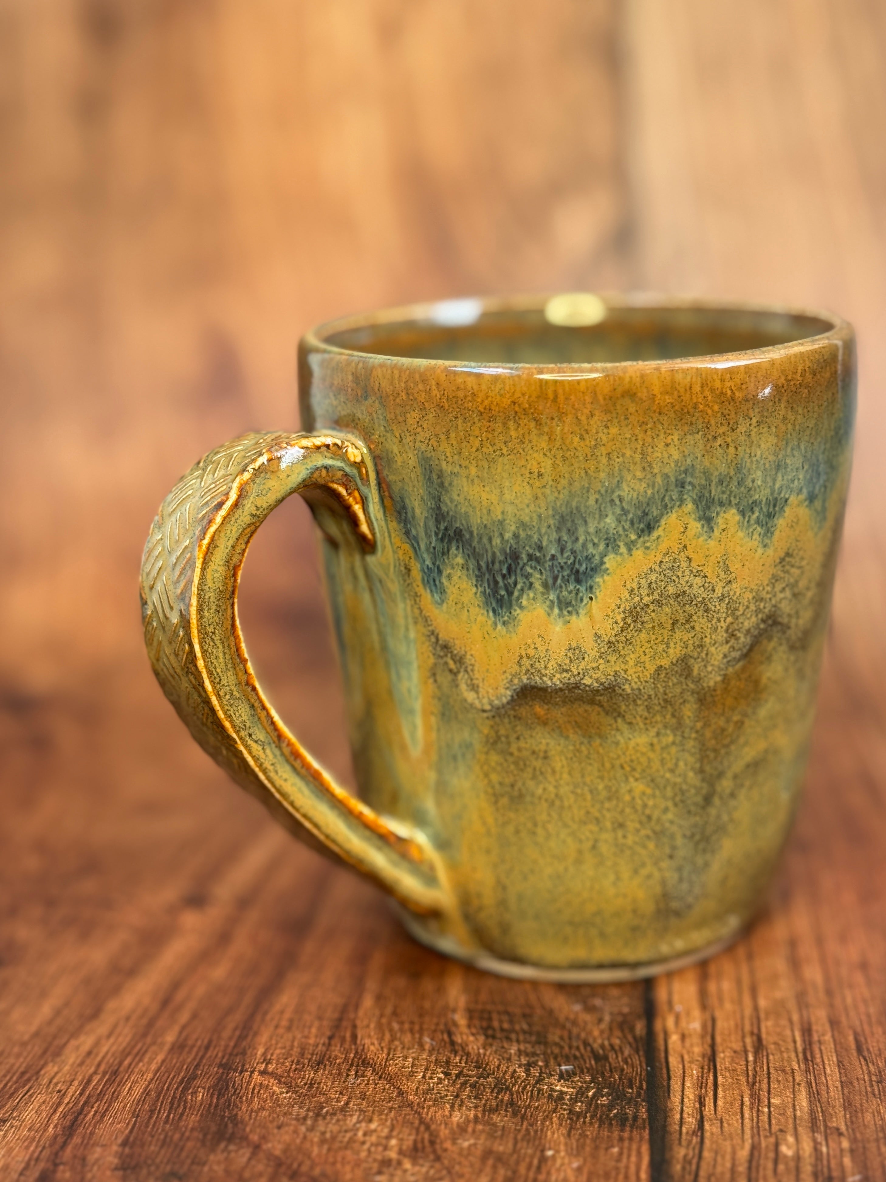 Earth Tone Multi-Color Handmade Mug (Stoneware)