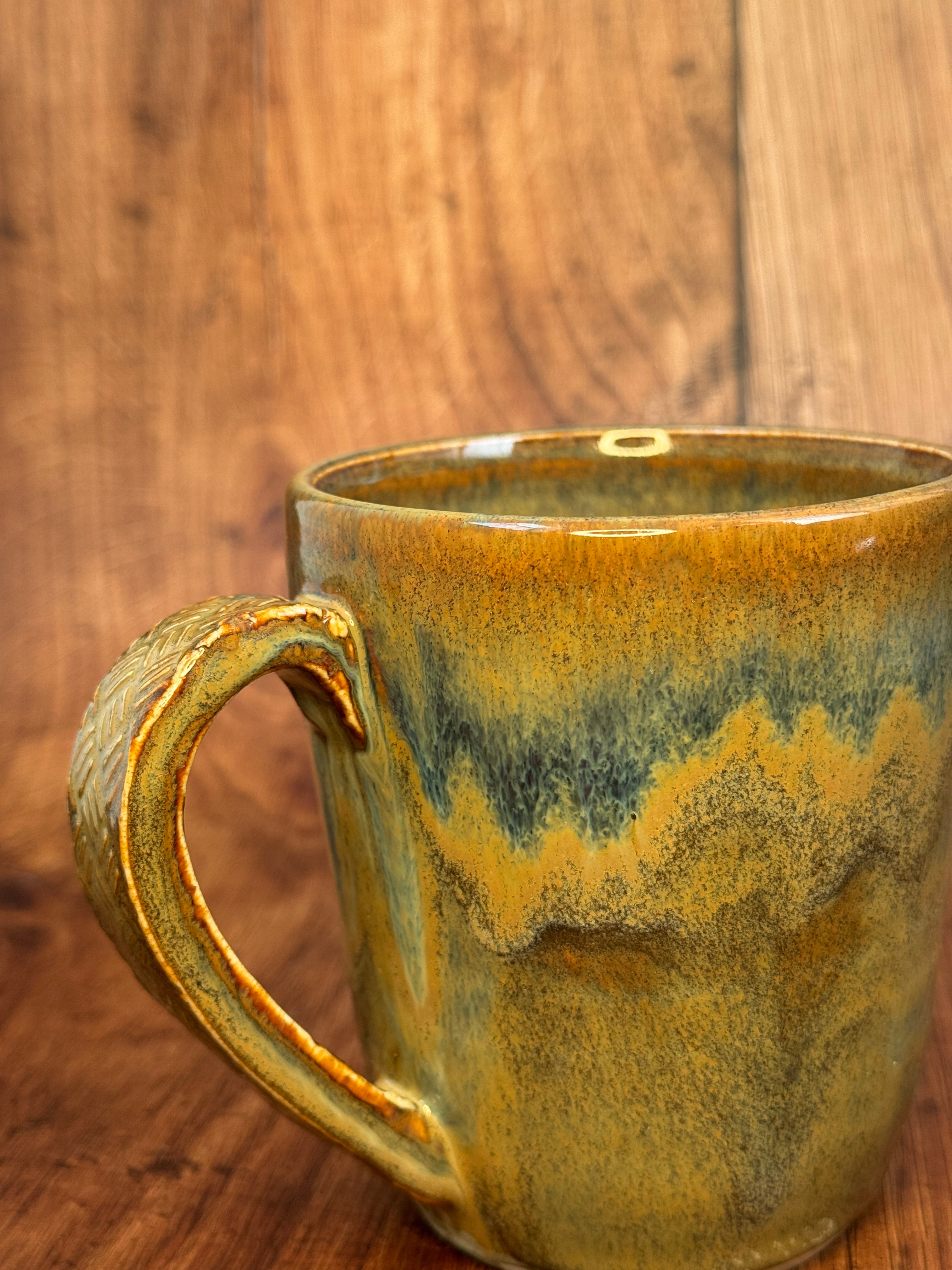 Earth Tone Multi-Color Handmade Mug (Stoneware)