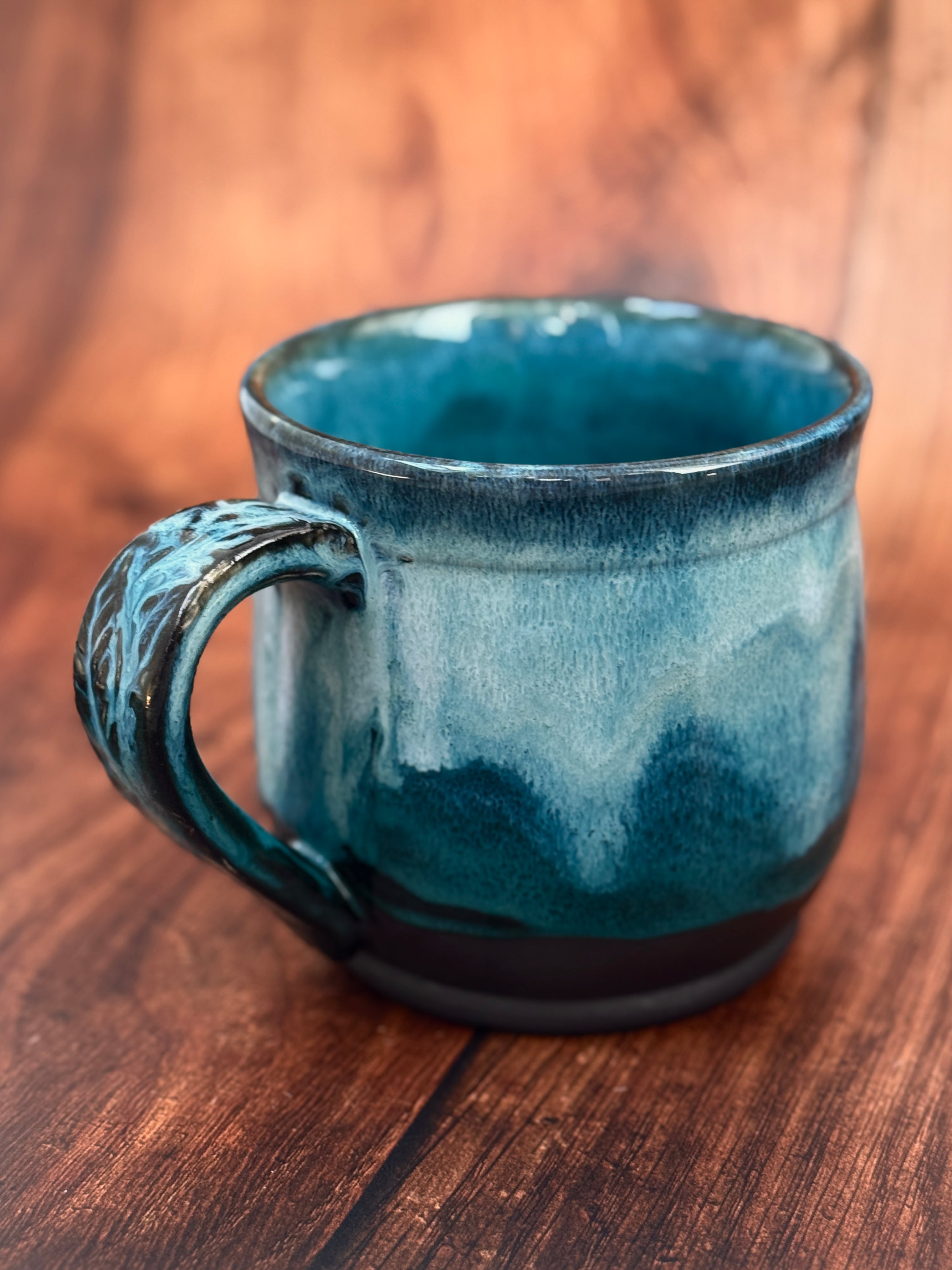 Deep Teal Handmade Mug (Stoneware)