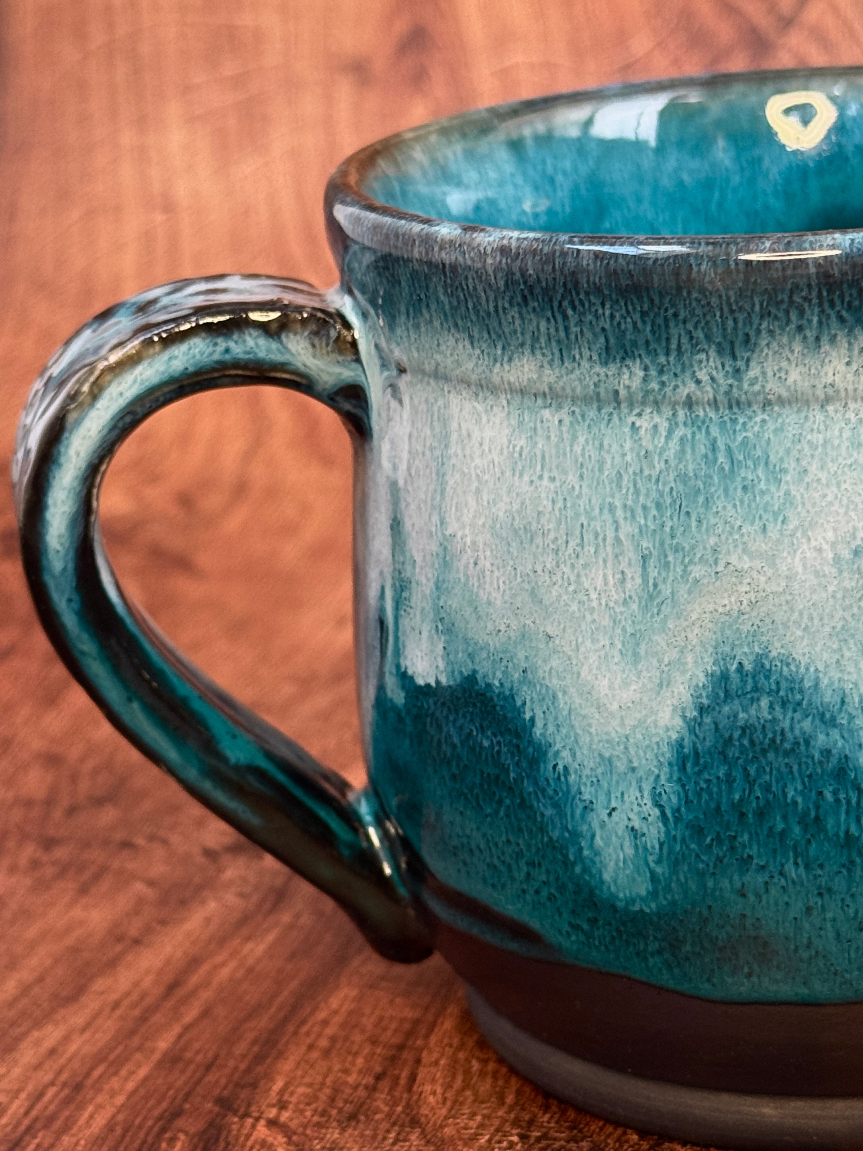 Deep Teal Handmade Mug (Stoneware)
