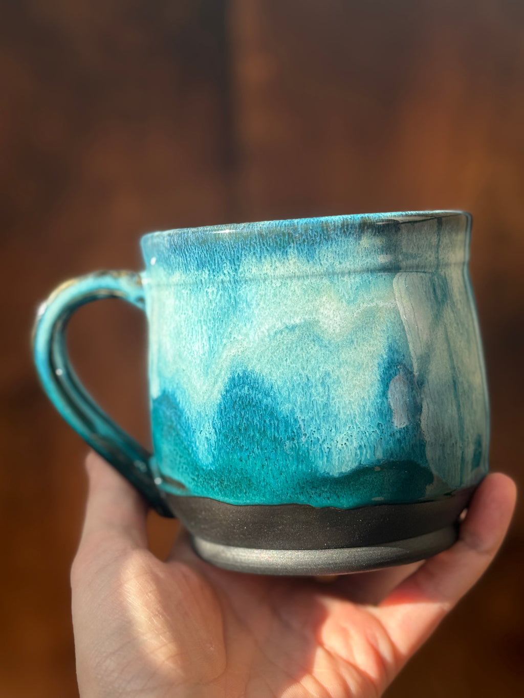 Deep Teal Handmade Mug (Stoneware)