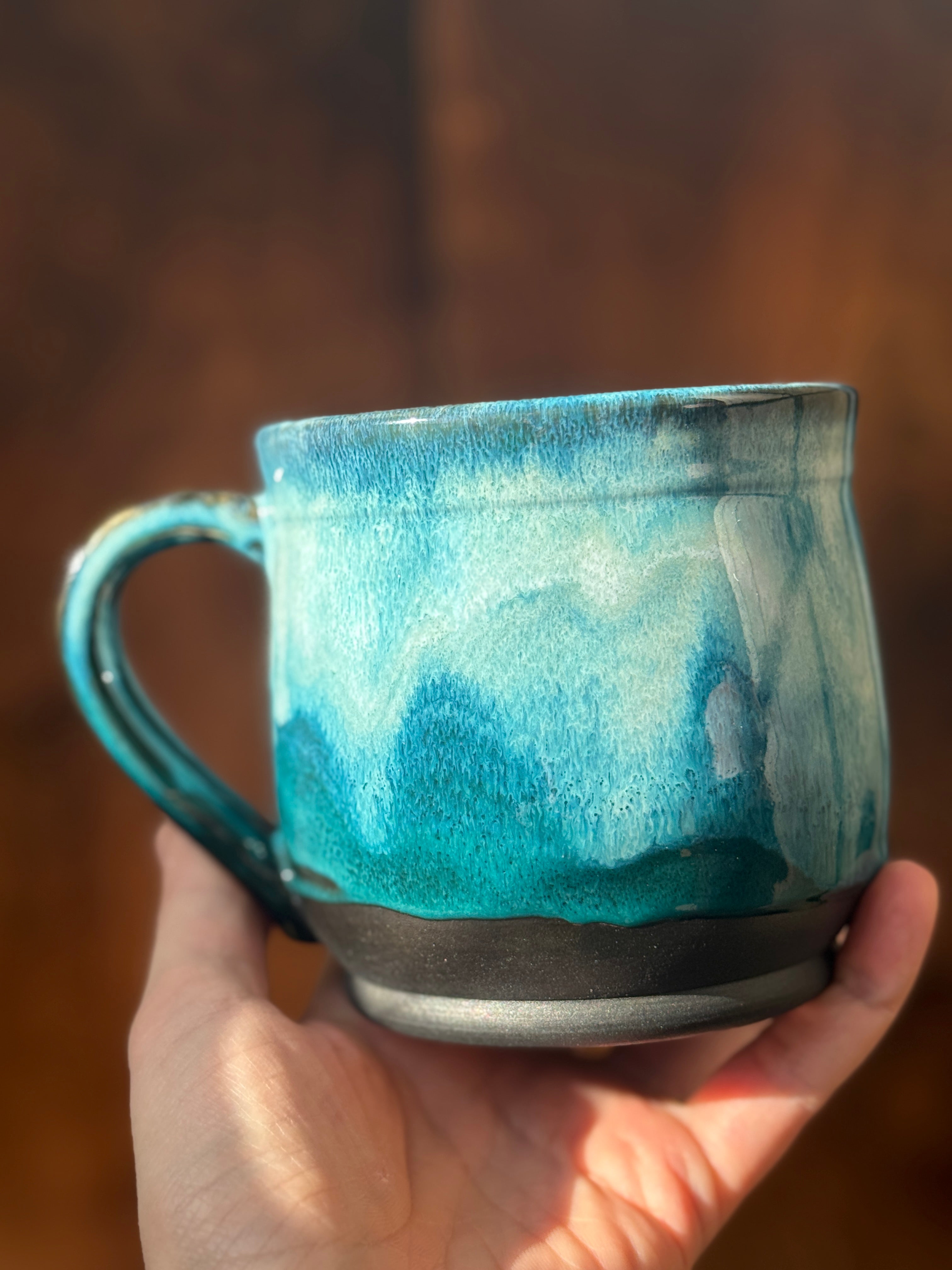 Deep Teal Handmade Mug (Stoneware)