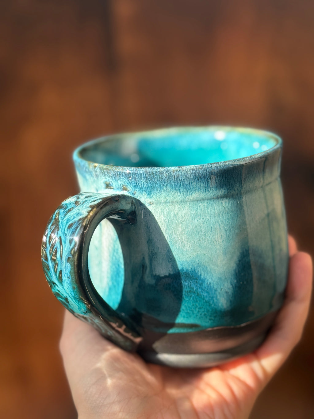 Deep Teal Handmade Mug (Stoneware)
