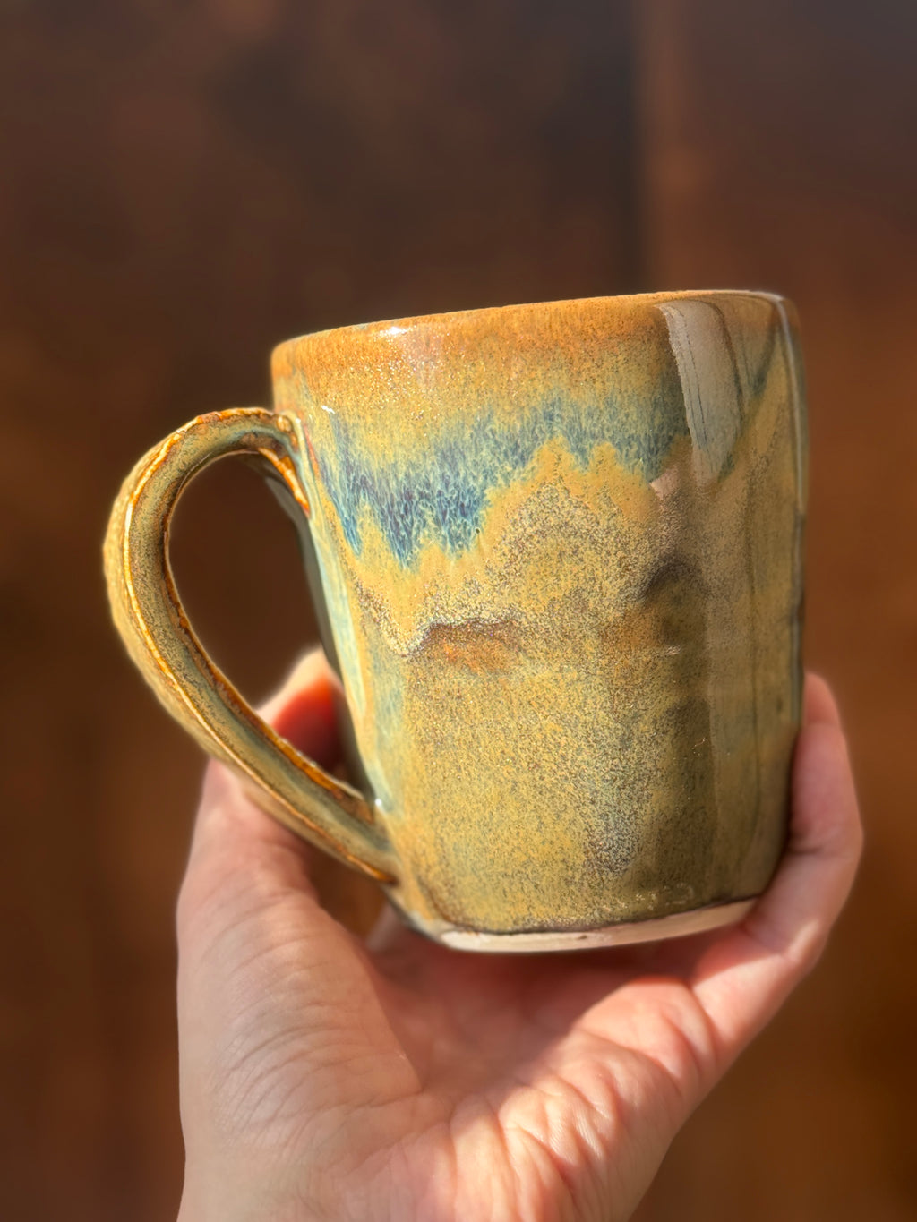 Earth Tone Multi-Color Handmade Mug (Stoneware)