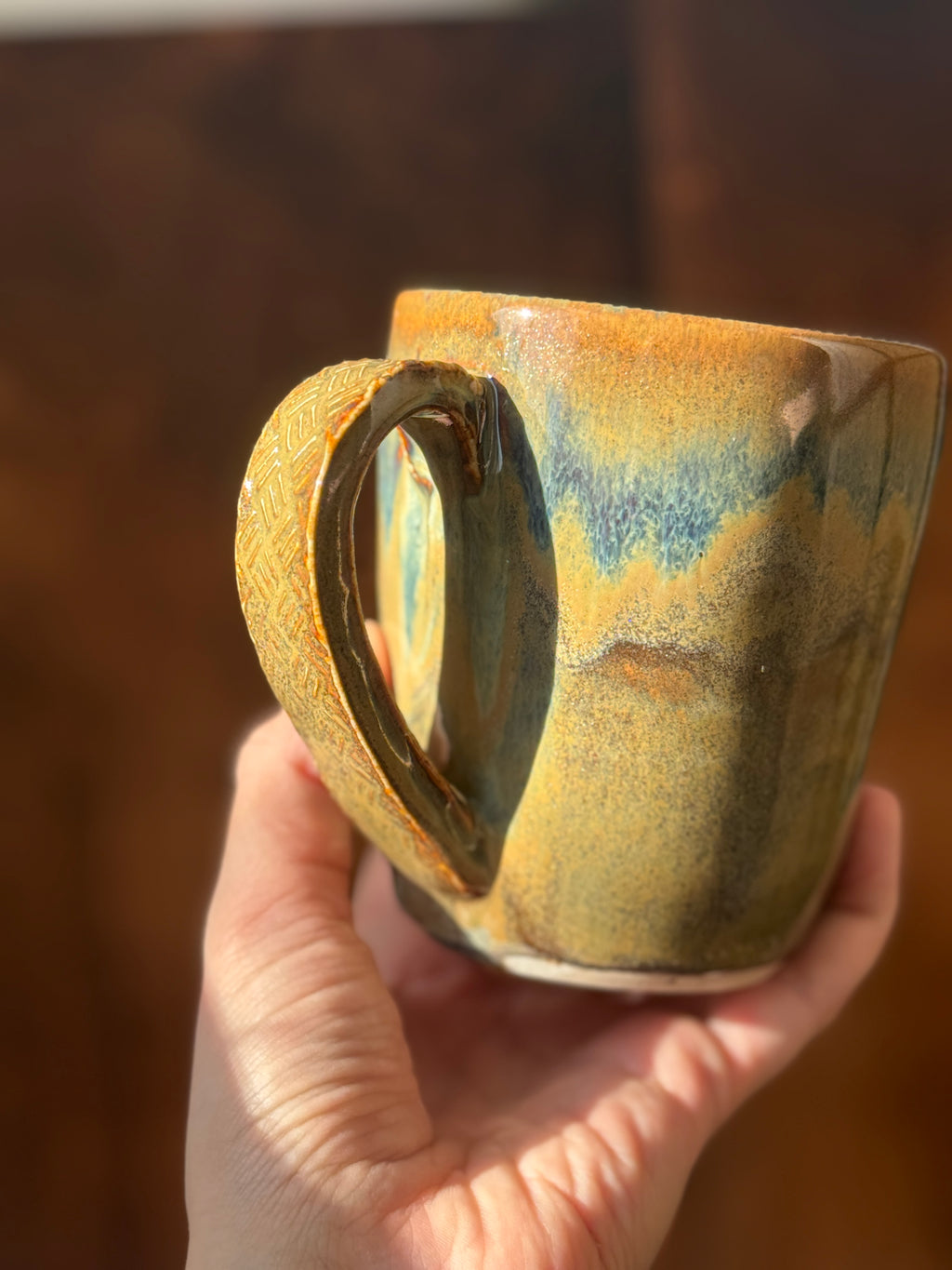 Earth Tone Multi-Color Handmade Mug (Stoneware)