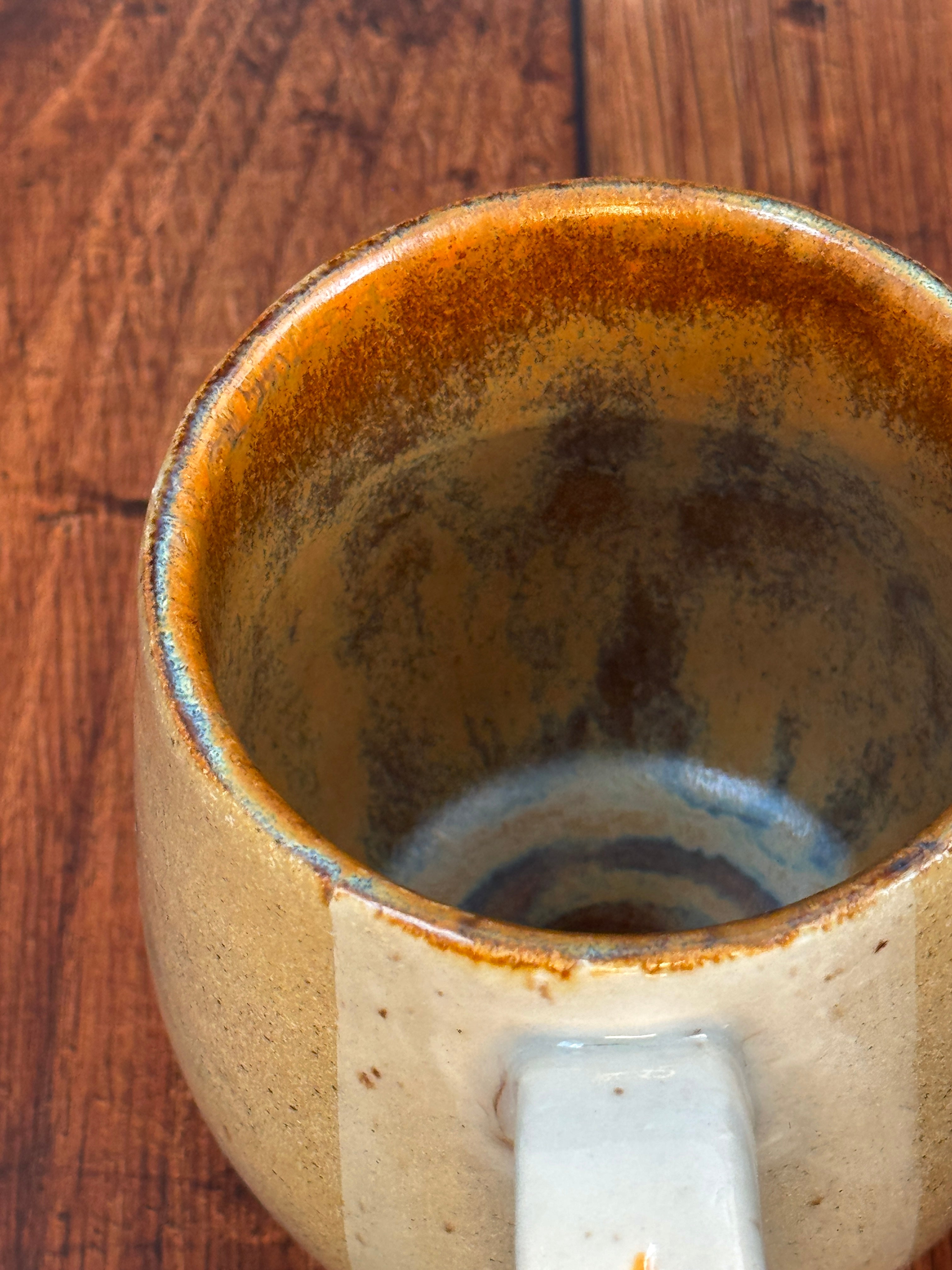 Warm Fall Leaf Handmade Mug (Stoneware)