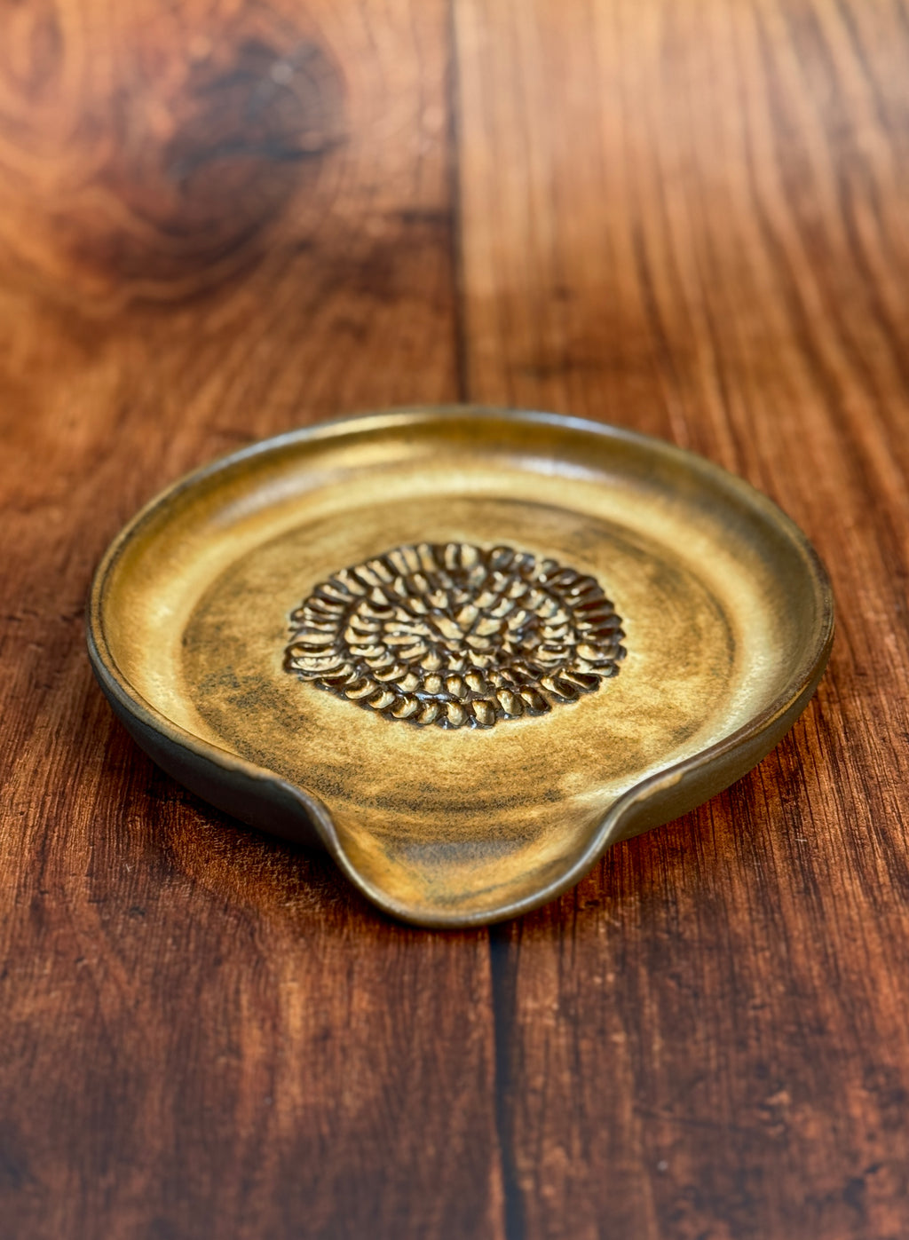 Earthy Brown Handmade Grating Dish (Stoneware)