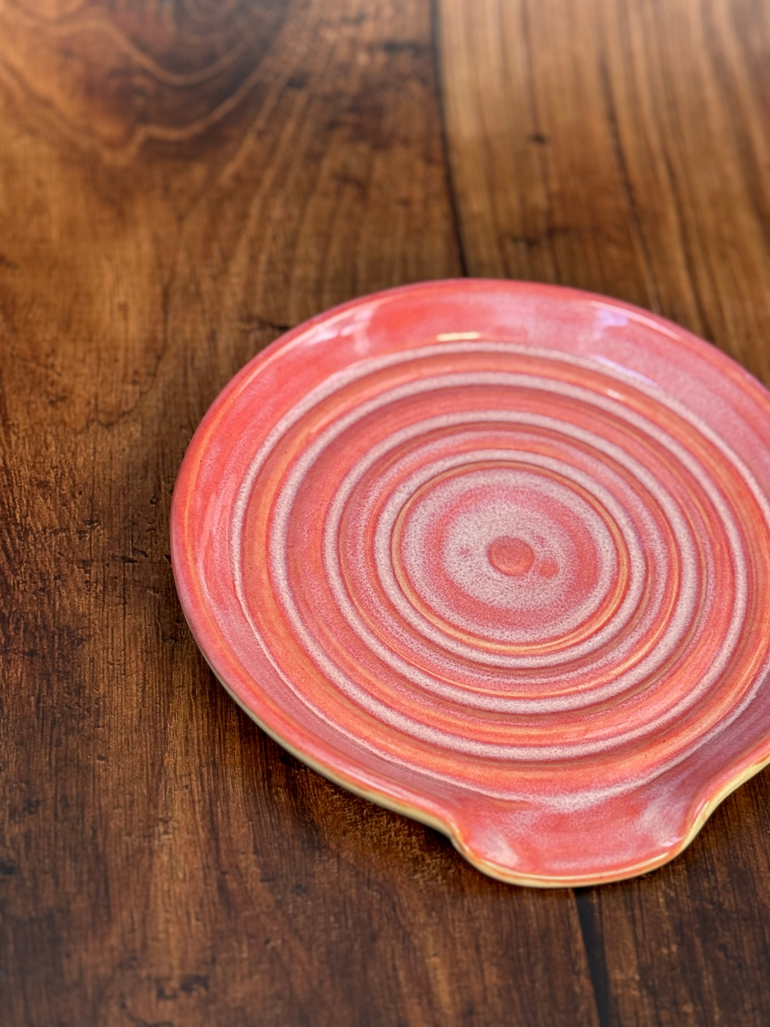 Dimensional Pink Handmade Spoon Rest (Stoneware)