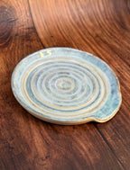 Light Blue Handmade Spoon Rest (Stoneware)
