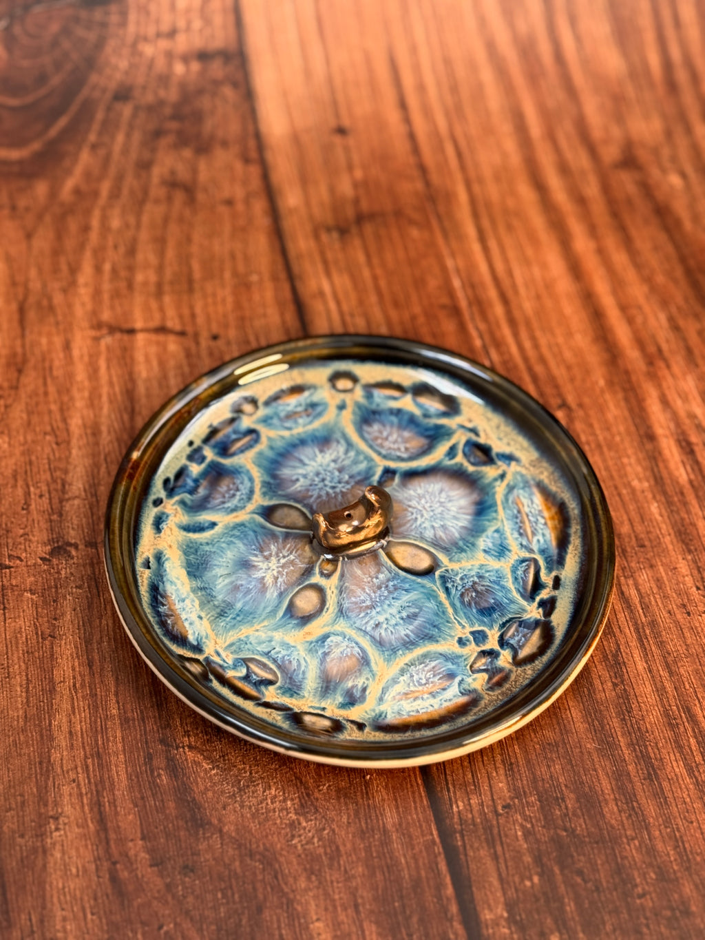 Kaleidoscope Glazed Incense Holder (Stoneware)