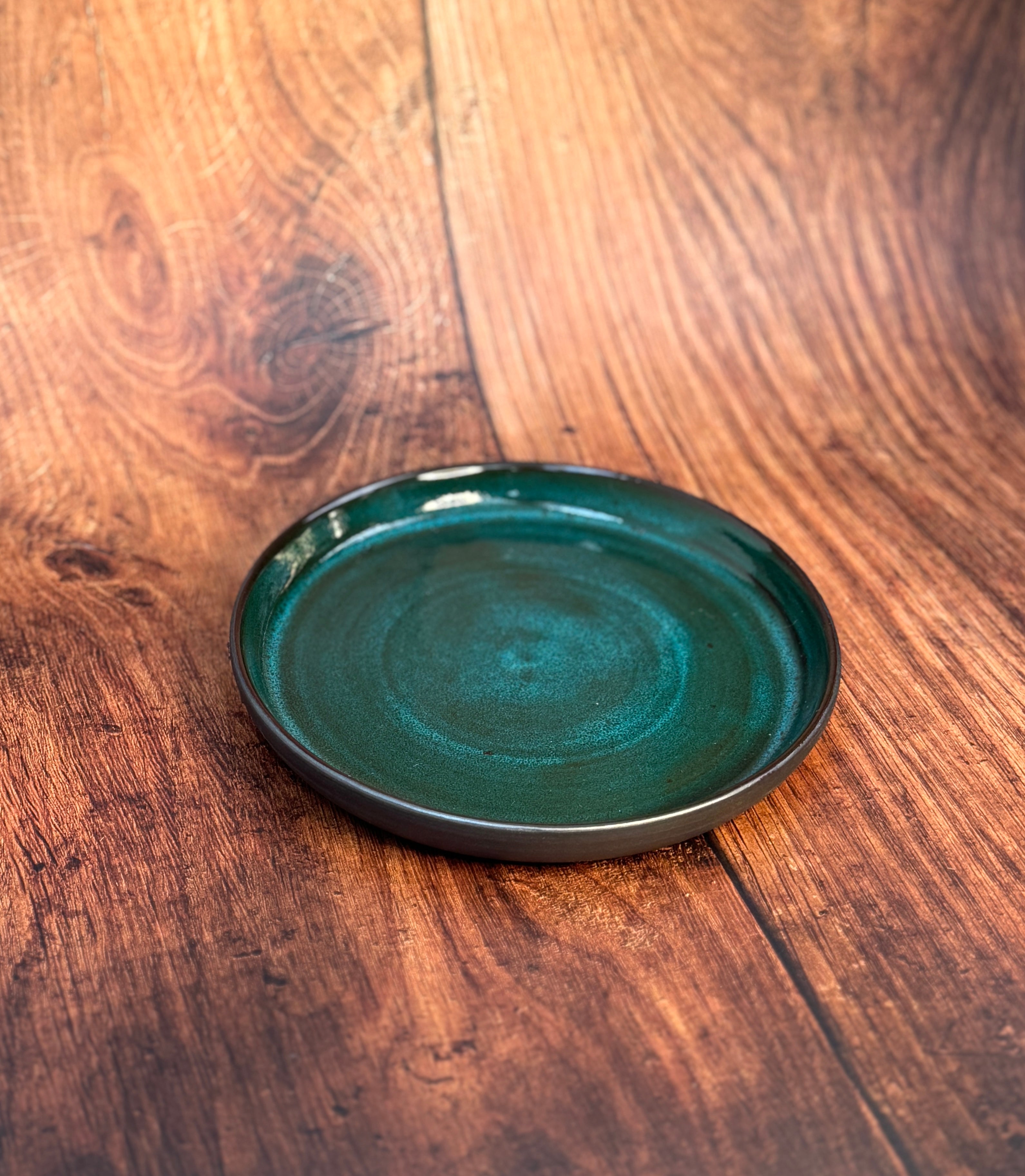 Deep Teal Handmade Small Plate (Stoneware)