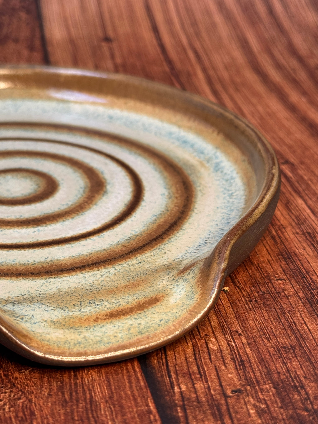 Earth Tone Handmade Spoon Rest (Stoneware)