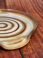 Earth Tone Handmade Spoon Rest (Stoneware)