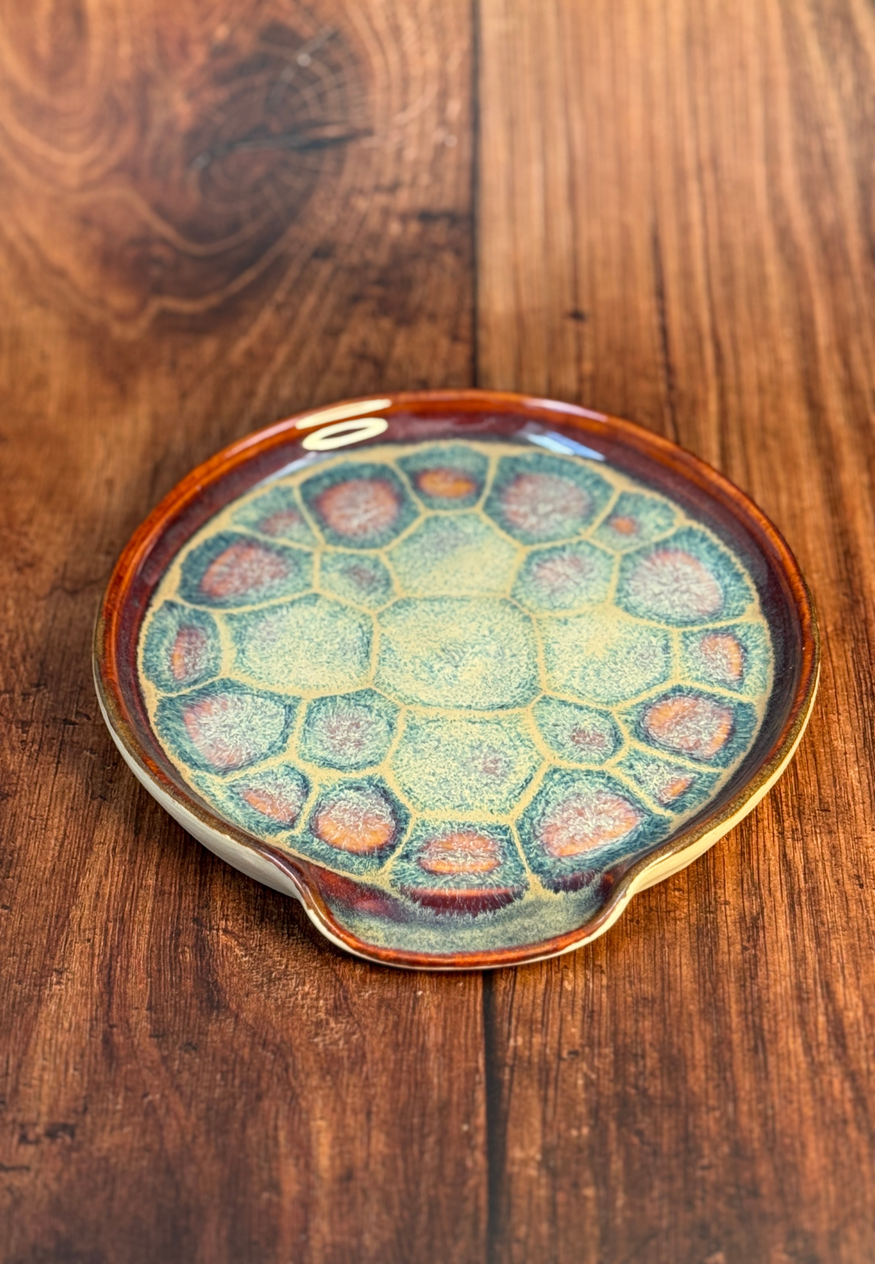 Multi-Colored Handmade Spoon Rest (Stoneware)