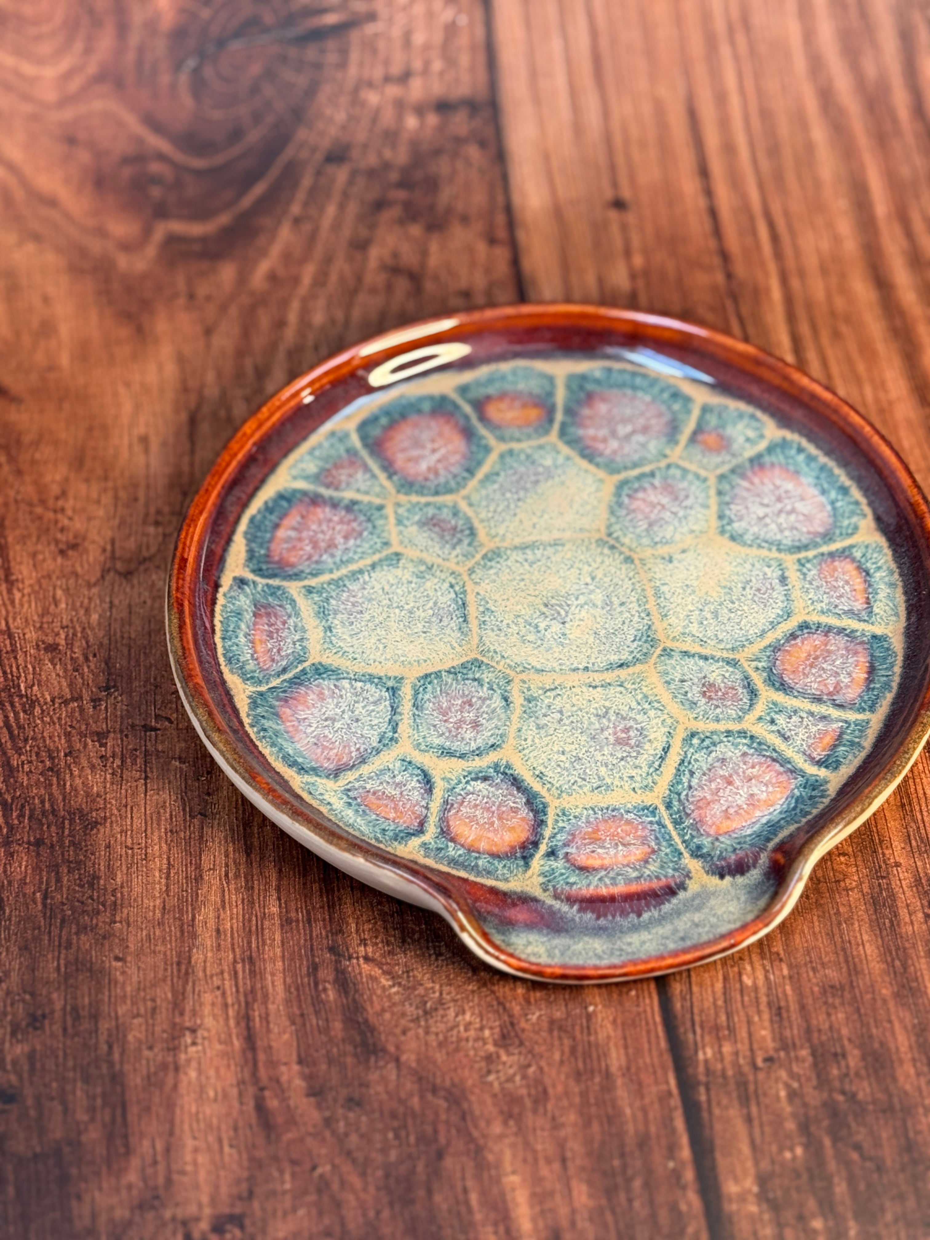 Multi-Colored Handmade Spoon Rest (Stoneware)