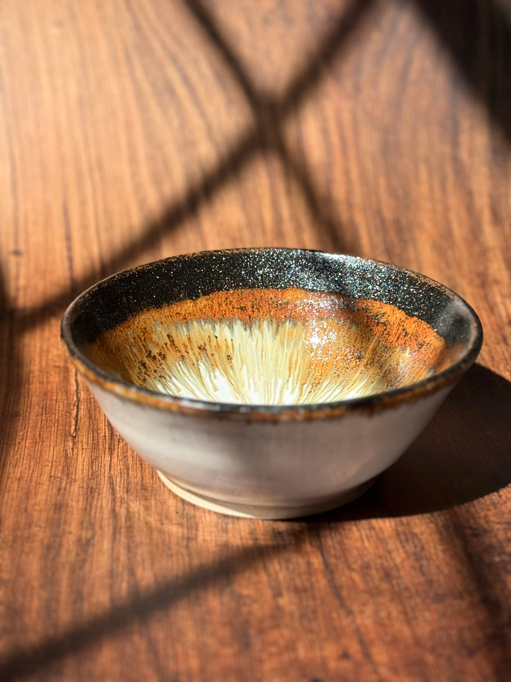 Sparkle Rim Handmade Ceramic Bowl (Stoneware)