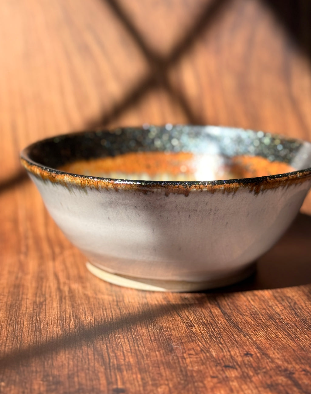 Sparkle Rim Handmade Ceramic Bowl (Stoneware)