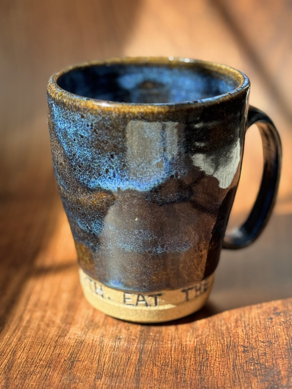 “Save the Planet Eat the Rich” Handmade Ceramic Mug (Stoneware)