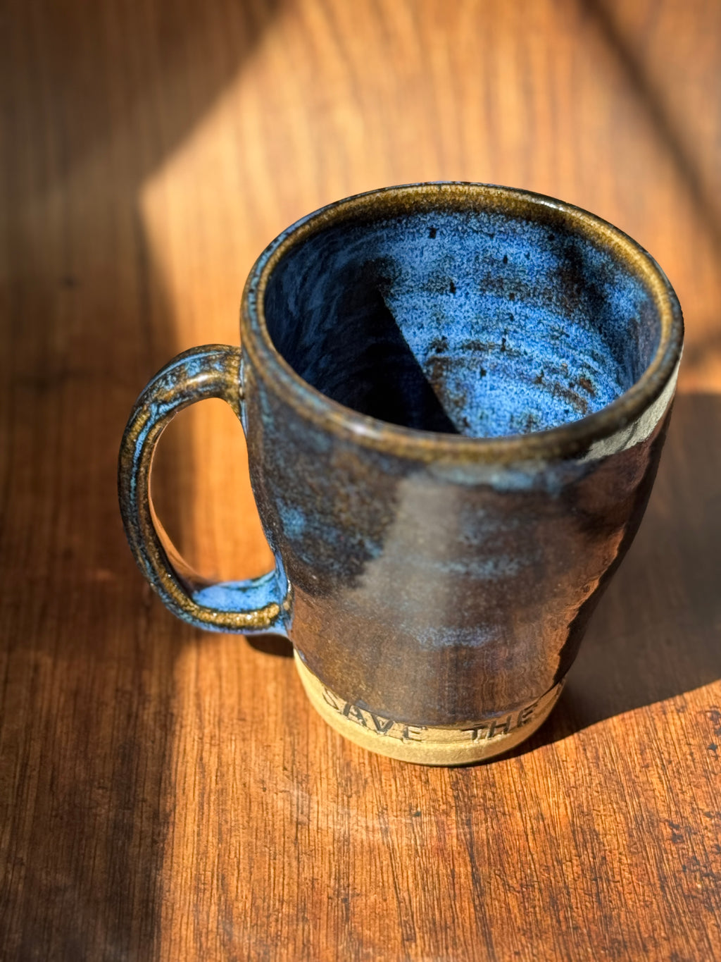 “Save the Planet Eat the Rich” Handmade Ceramic Mug (Stoneware)