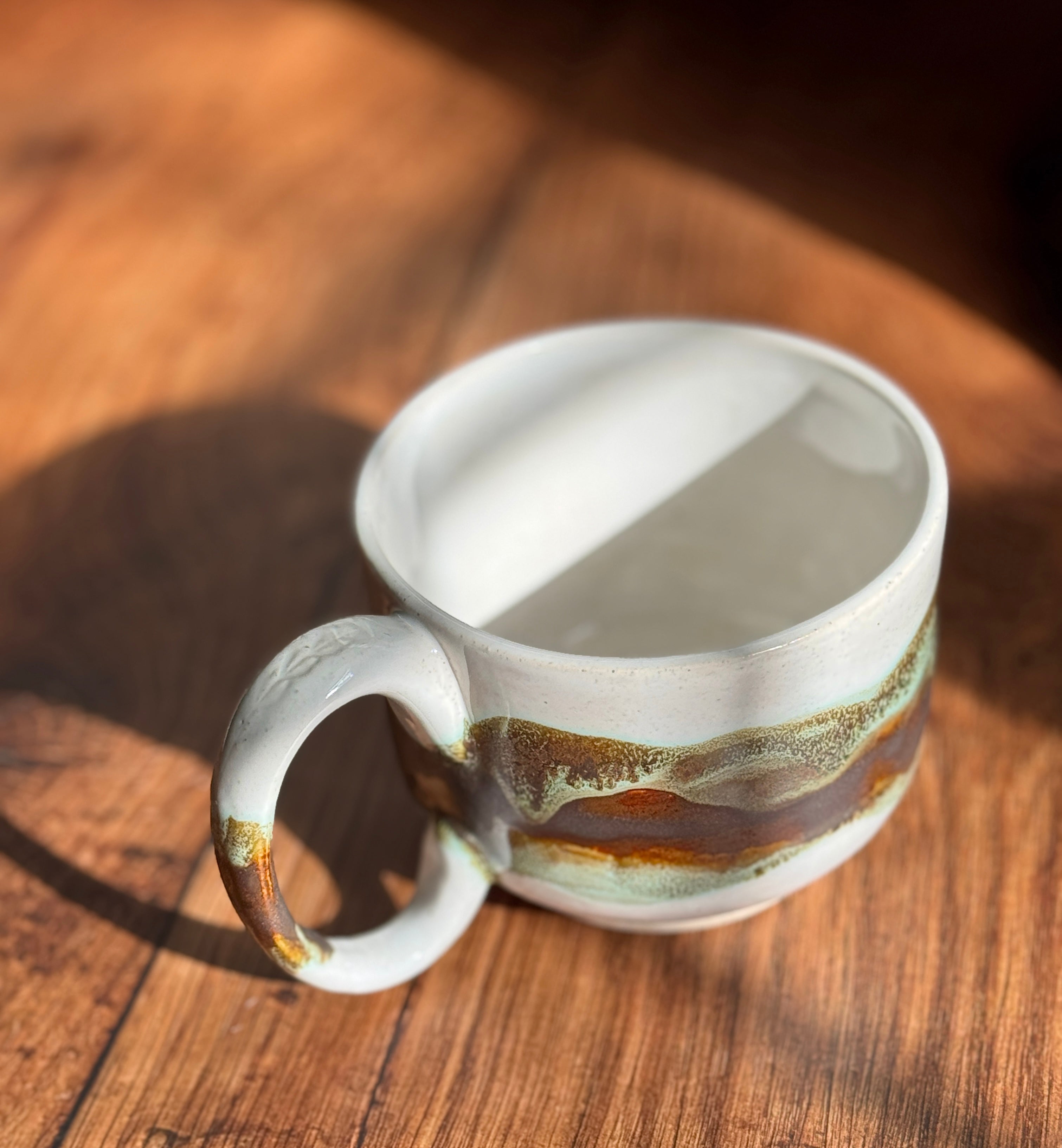 Handmade Ceramic Mug with Matte and Gloss Glaze (Stoneware)