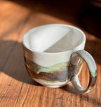 Handmade Ceramic Mug with Matte and Gloss Glaze (Stoneware)