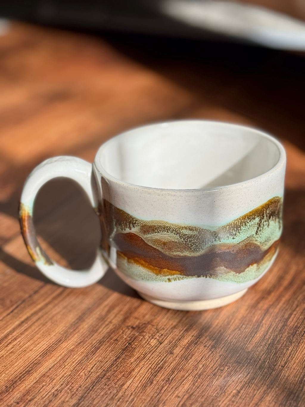 Handmade Ceramic Mug with Matte and Gloss Glaze (Stoneware)