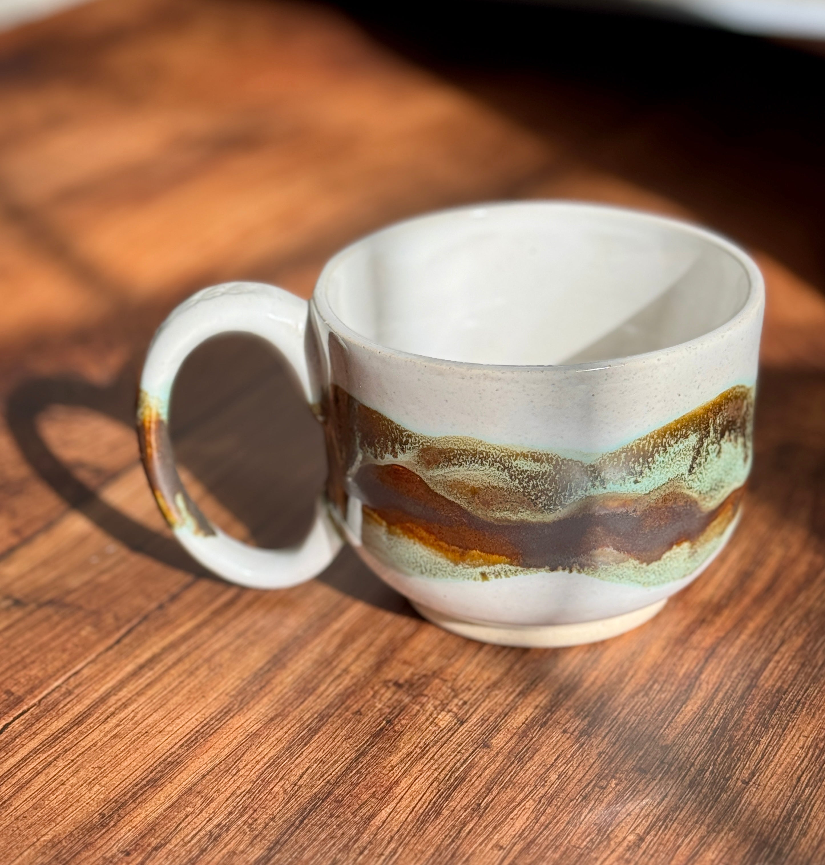 Handmade Ceramic Mug with Matte and Gloss Glaze (Stoneware)