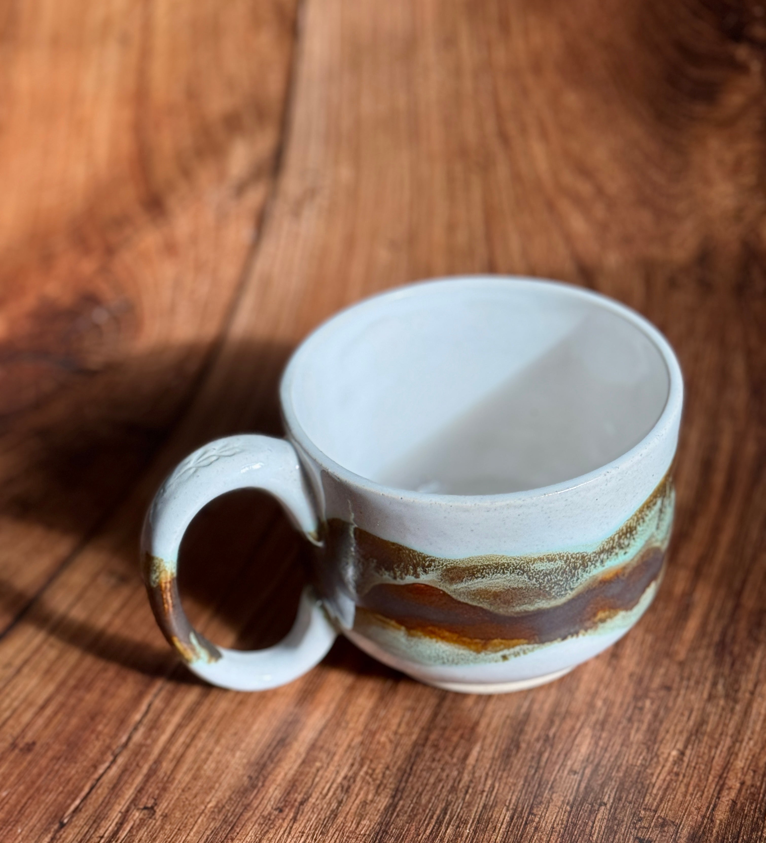 Handmade Ceramic Mug with Matte and Gloss Glaze (Stoneware)