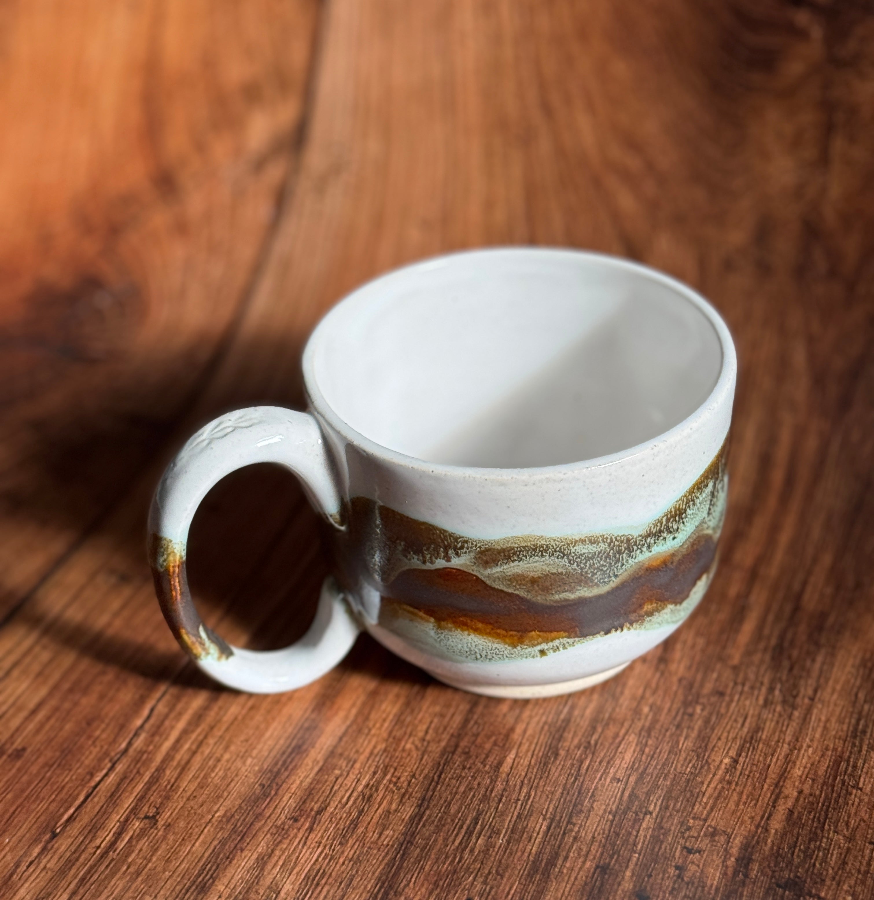 Handmade Ceramic Mug with Matte and Gloss Glaze (Stoneware)