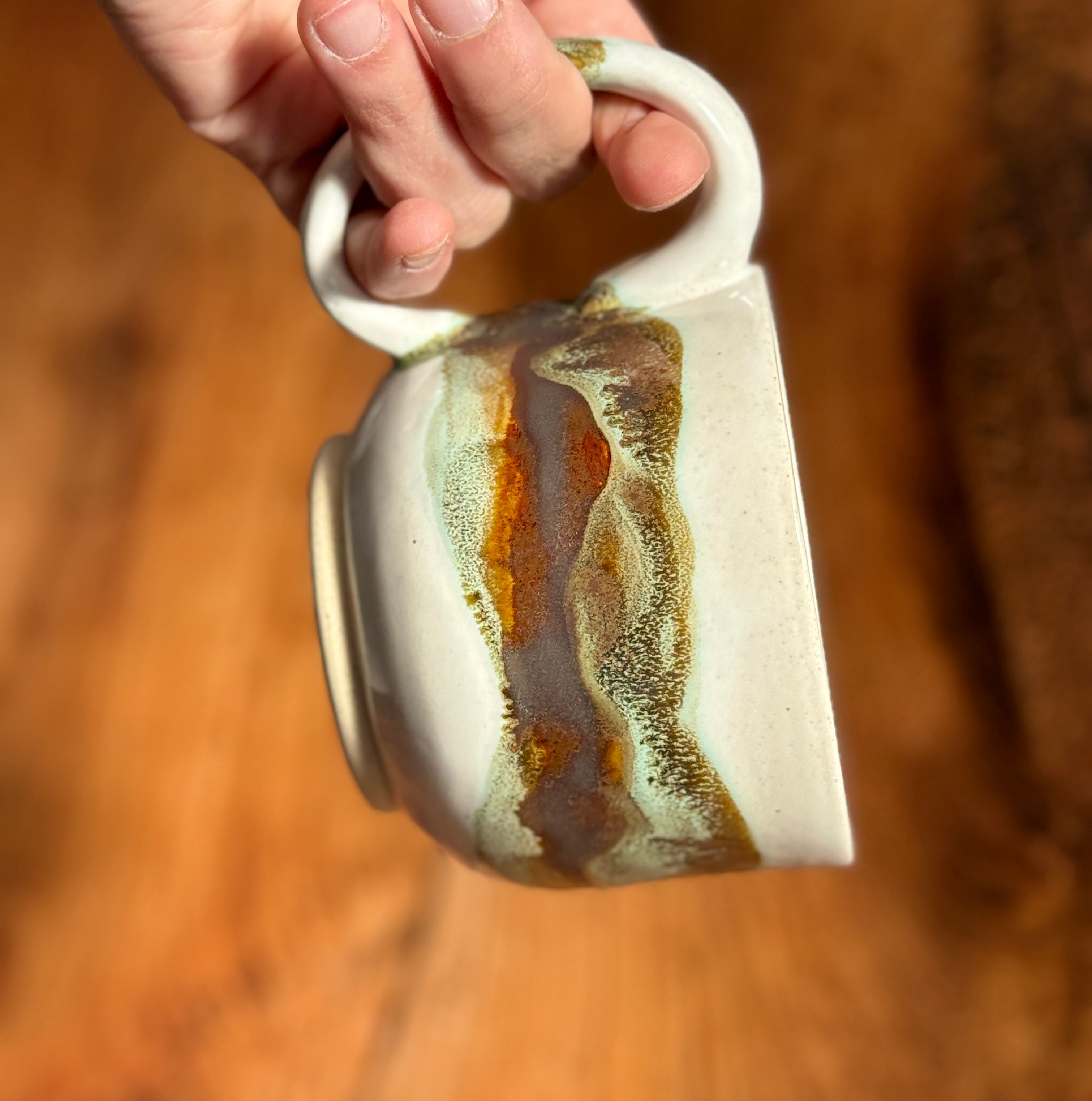 Handmade Ceramic Mug with Matte and Gloss Glaze (Stoneware)