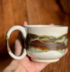Handmade Ceramic Mug with Matte and Gloss Glaze (Stoneware)