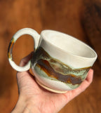 Handmade Ceramic Mug with Matte and Gloss Glaze (Stoneware)