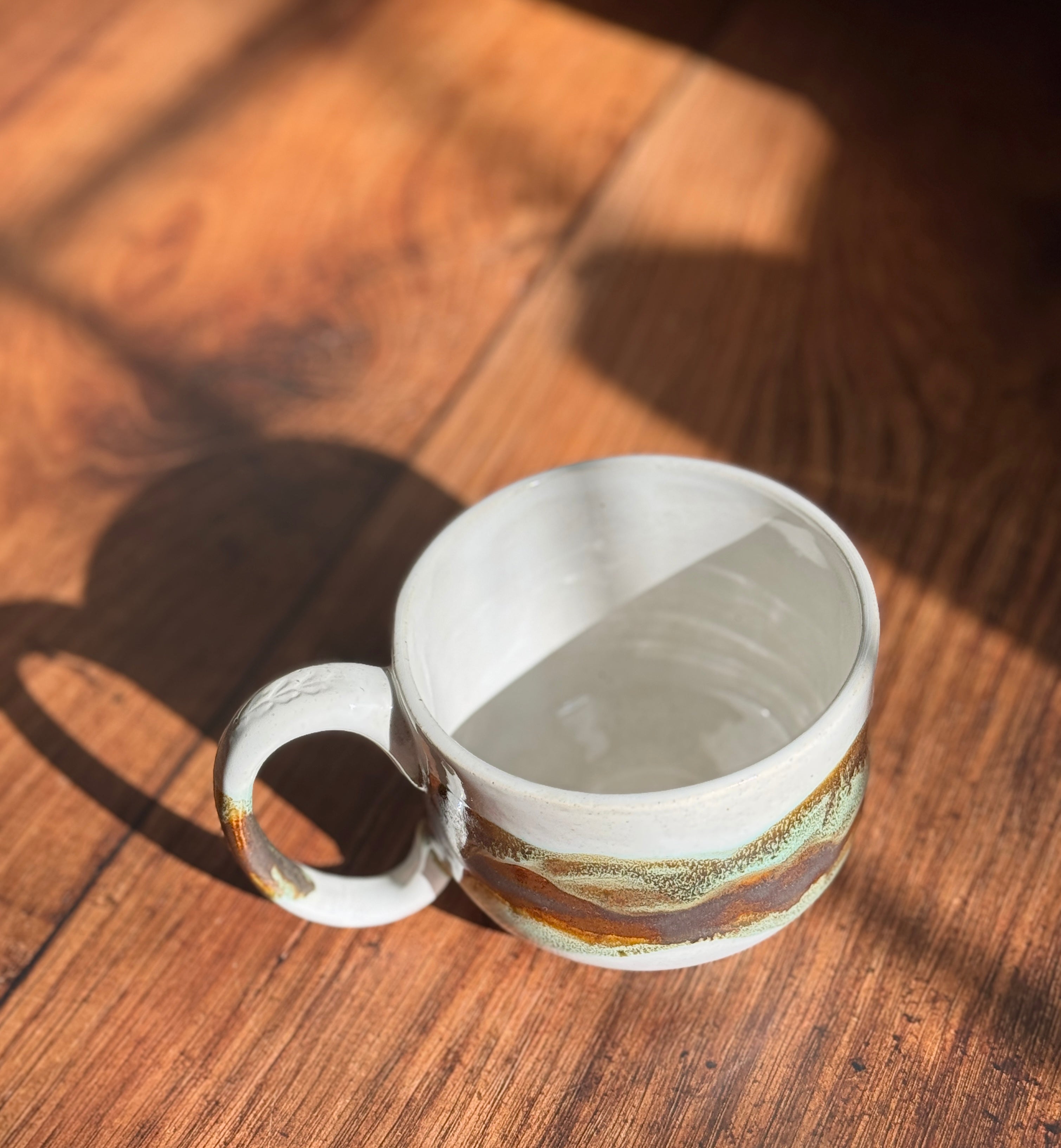 Handmade Ceramic Mug with Matte and Gloss Glaze (Stoneware)