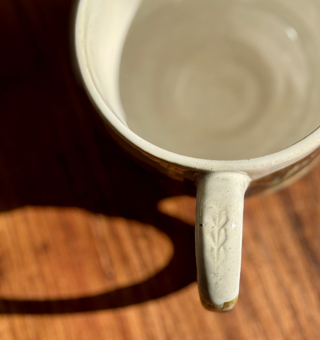 Handmade Ceramic Mug with Matte and Gloss Glaze (Stoneware)