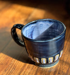 Black and Amethyst Purple Handmade Ceramic Mug (Stoneware)