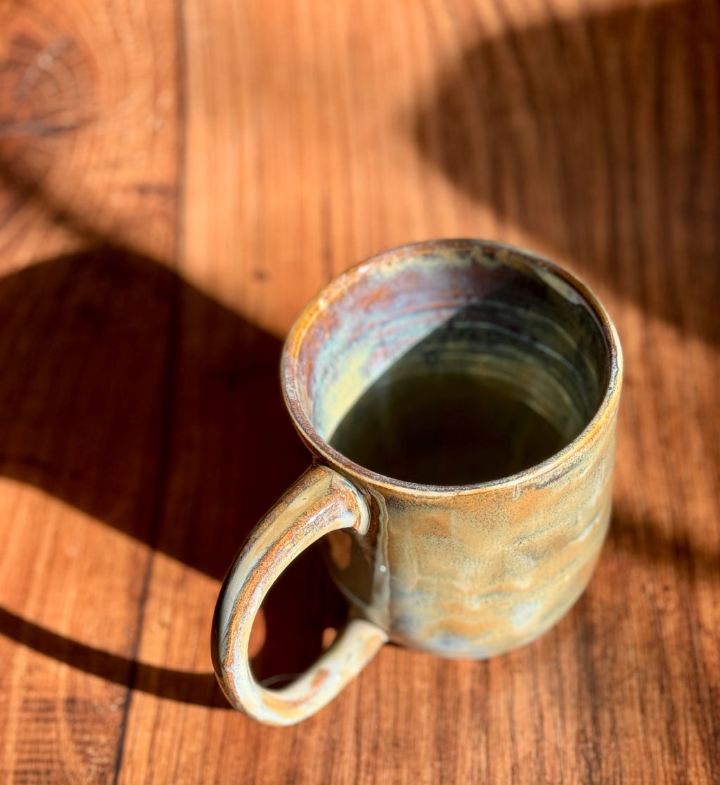 Earth Tone Handmade Ceramic Mug (Stoneware)