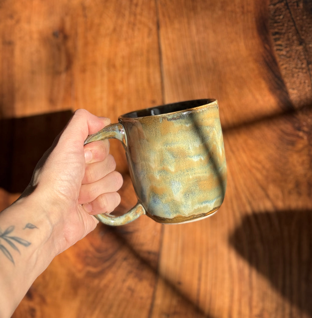 Earth Tone Handmade Ceramic Mug (Stoneware)