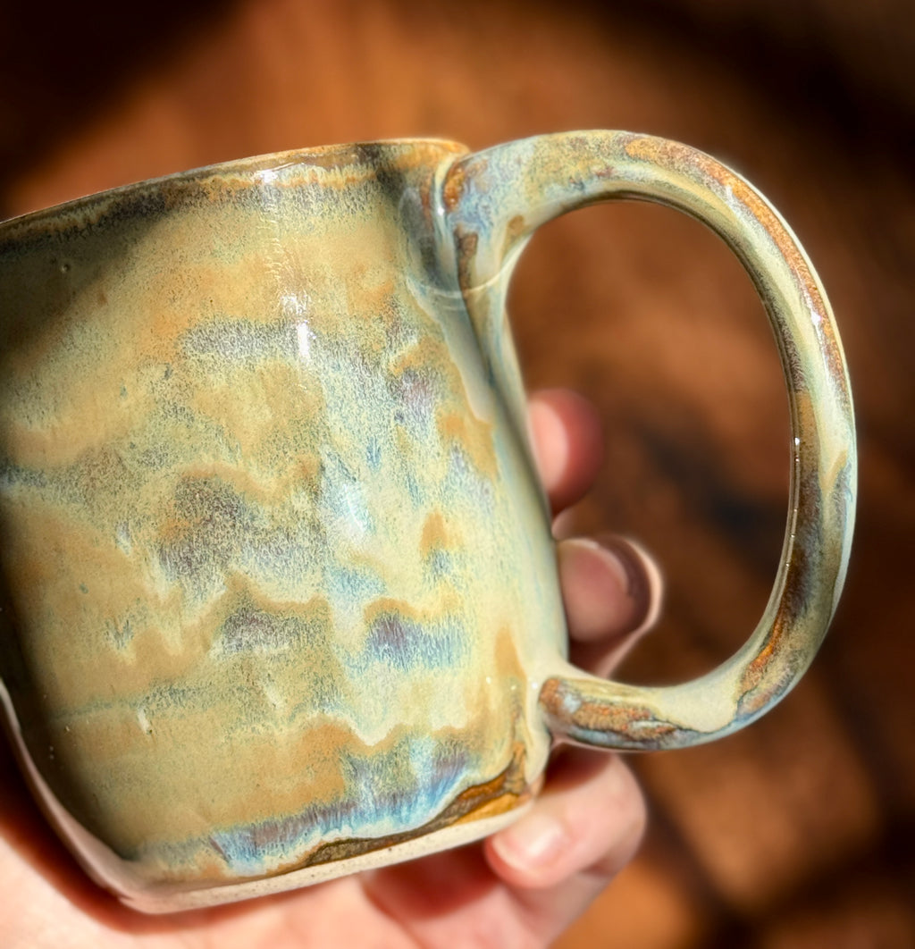 Earth Tone Handmade Ceramic Mug (Stoneware)