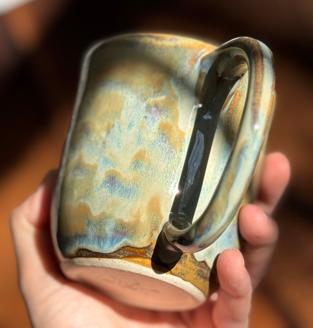 Earth Tone Handmade Ceramic Mug (Stoneware)