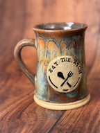 Eat the Rich Handmade Stein Mug (Stoneware)