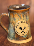 Eat the Rich Handmade Stein Mug (Stoneware)
