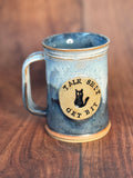 'Talk Shit, Get Bit' Handmade Stein Mug