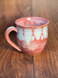 Bright Pink Drip Handmade Ceramic Mug