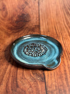 Teal Textured Handmade Grating Dish (Stoneware)