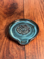 Teal Textured Handmade Grating Dish (Stoneware)