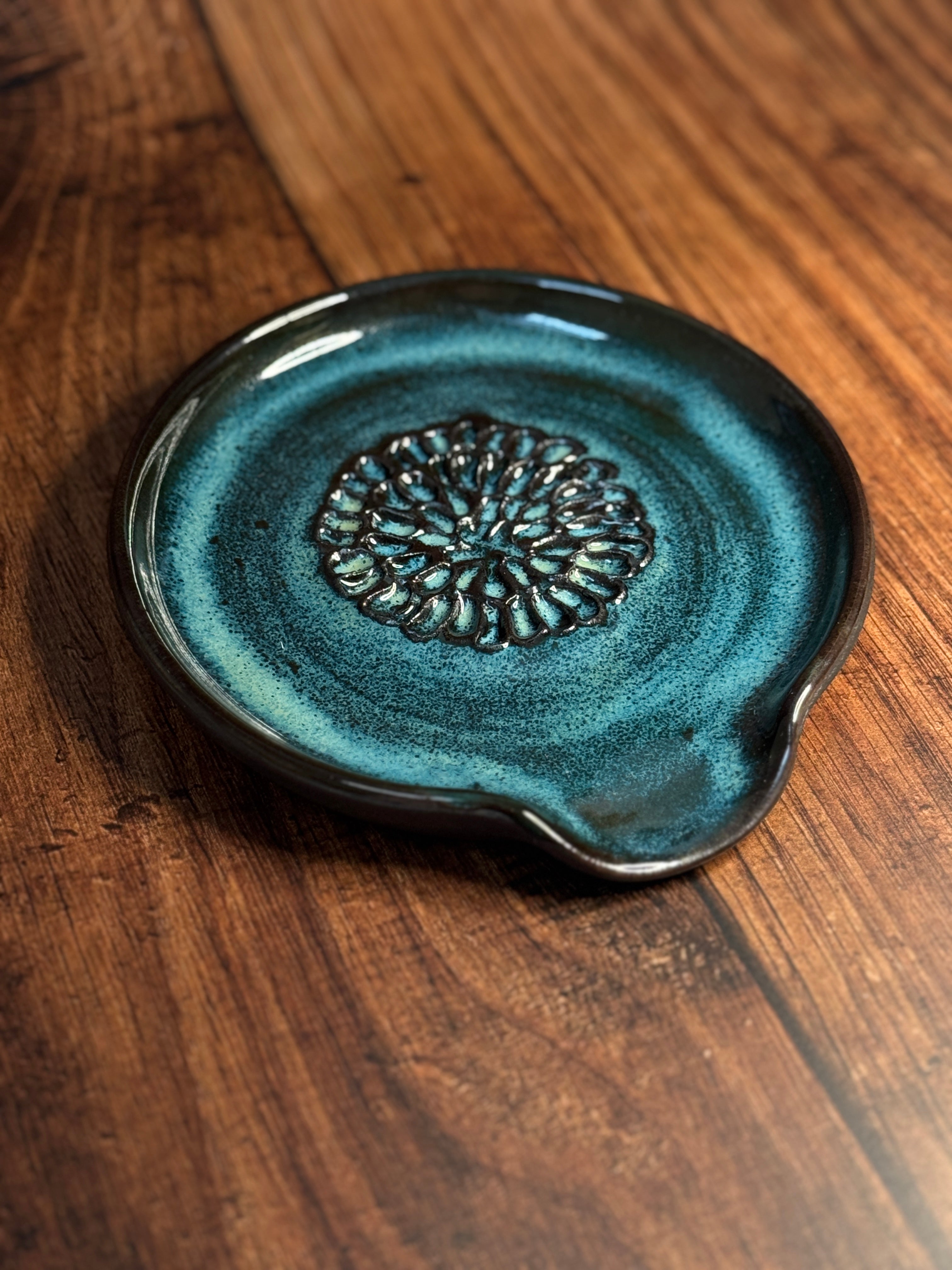 Turquoise Textured Grater Dish