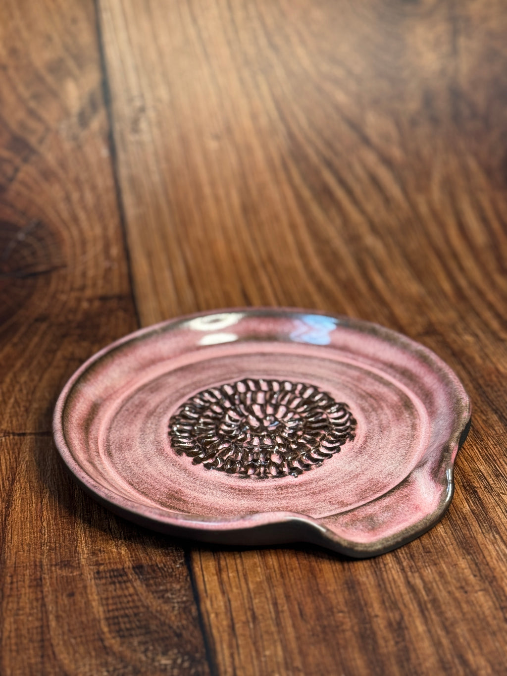 Pink Textured Grater Dish