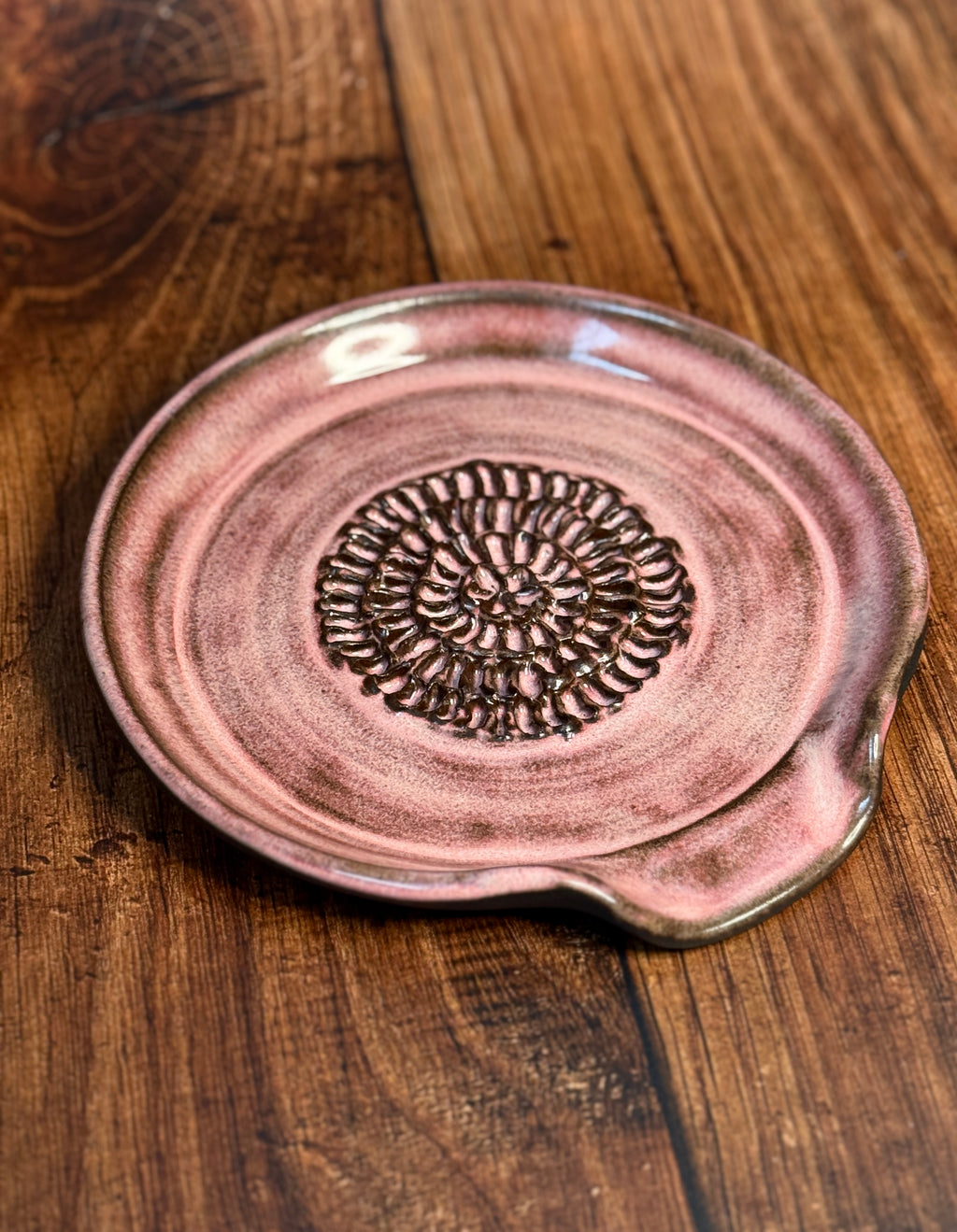 Pink Textured Grater Dish