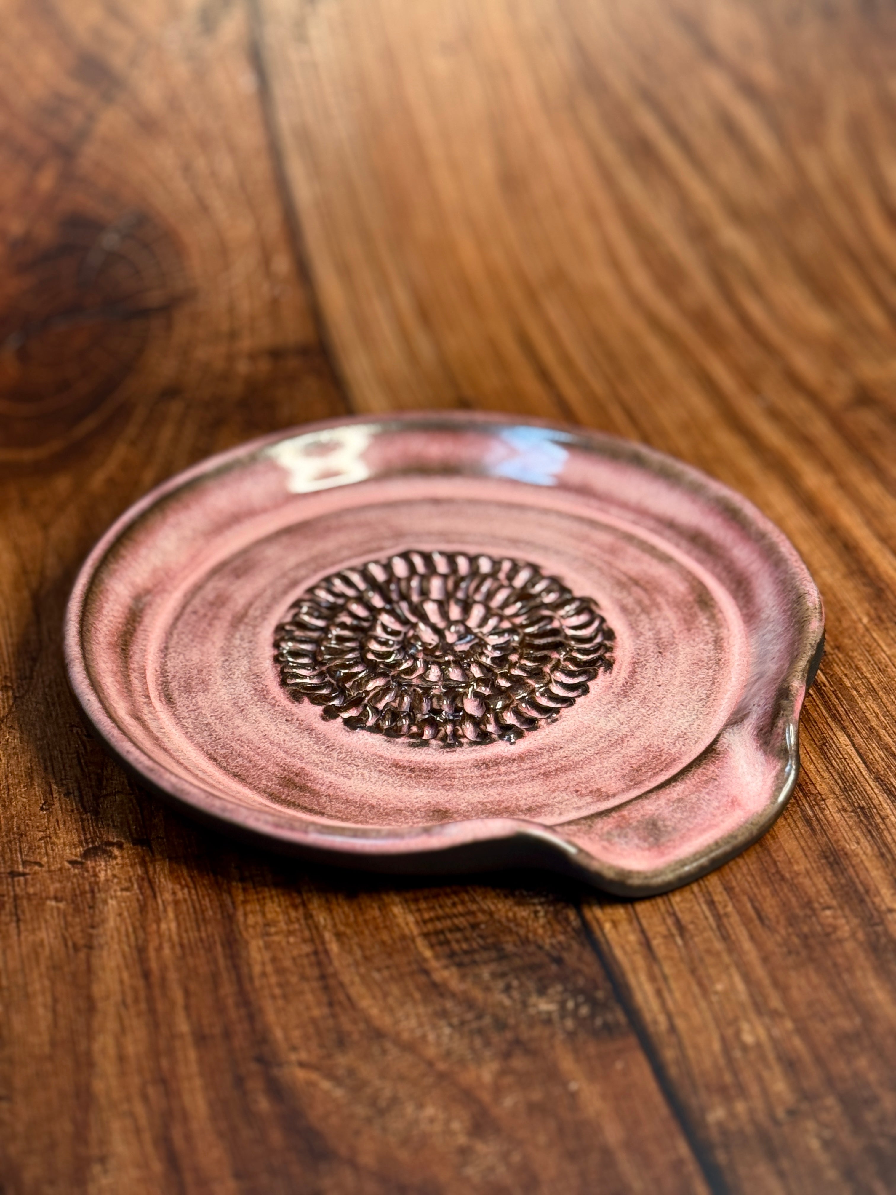 Pink Textured Grater Dish