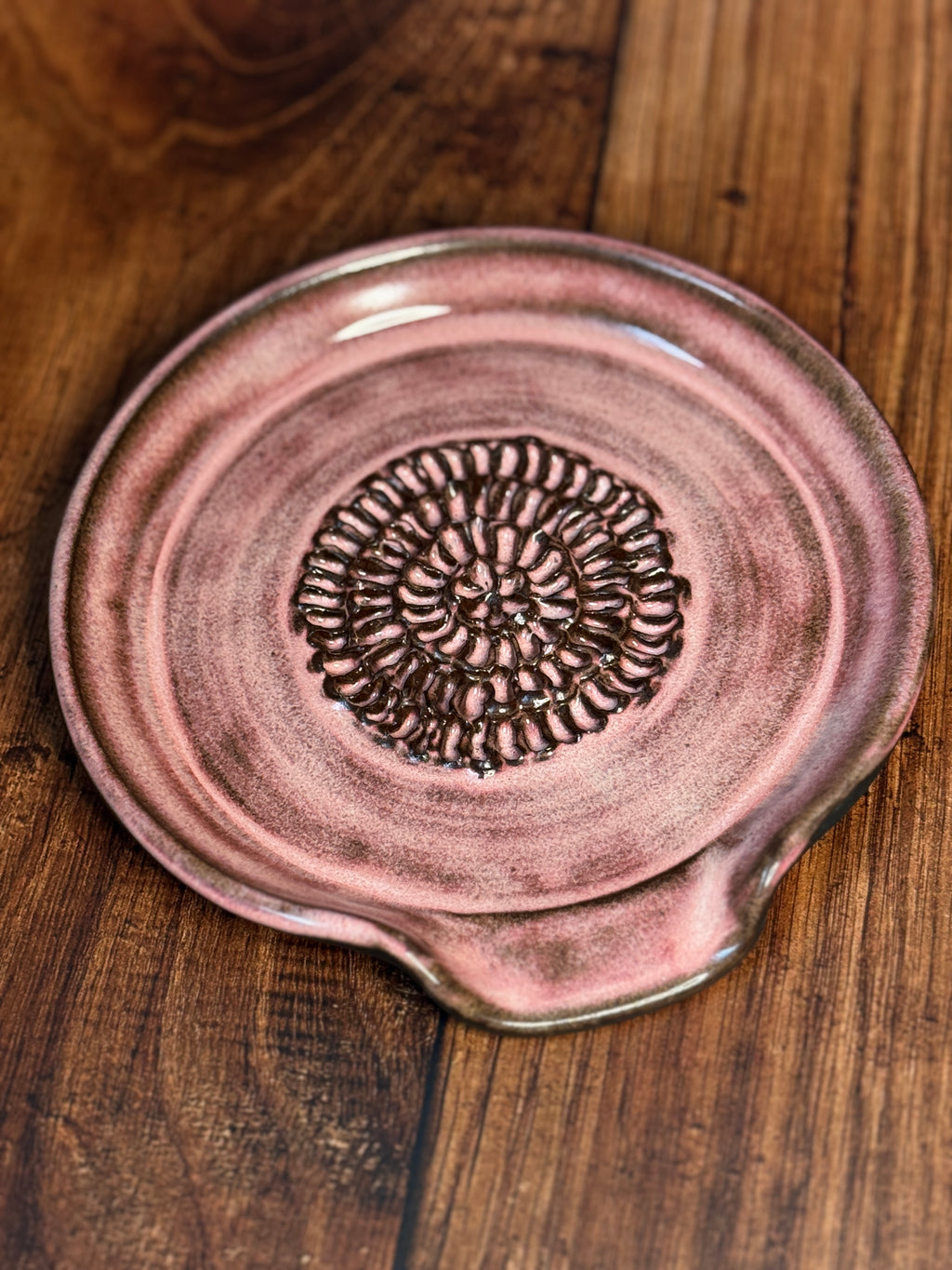 Pink Textured Grater Dish